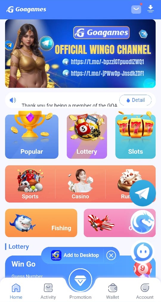 Goa Game App